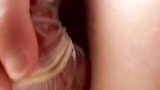 Italian women who loves to masturbate with 2 sex dildos