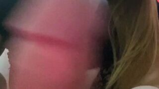 Big Tit blonde blows penis and offer titjob until jizzed inside her mouth