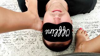 Beauty Face Rubs With Her Goddess Foot