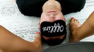 Beauty Face Rubs With Her Goddess Foot