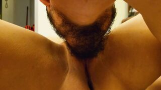Snatch licked and banged rough, ends with cumshot