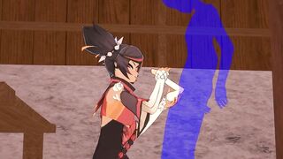 Genshin Impact Animated - Xinyan Hand Job and bj - Japanese chinese Manga Animated Clip Game Porn