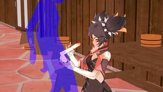 Genshin Impact Animated - Xinyan Hand Job and bj - Japanese chinese Manga Animated Clip Game Porn