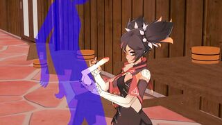 Genshin Impact Animated - Xinyan Hand Job and bj - Japanese chinese Manga Animated Clip Game Porn