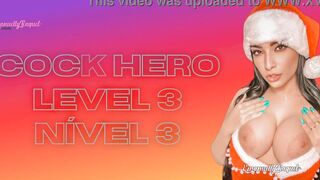 DICK HERO EVOLUTION christmas game Cutie huge booty hispanic pose twerking giving a incredible sexy oral sex and fingered her booty can you win into this game??