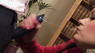 To learn about condoms the dark hair has her cougar snatch pummeled with a huge penis