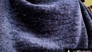 Turned On Besties Passionately Scissor Their Soak Twat On The Couch While Watching A Tape