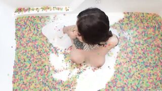 Big Tit Inked Alt Dark Hair Maddy May Plays With Her Food, Strokes Her Clitoris and Drills Herself with a Pink Toy Solo