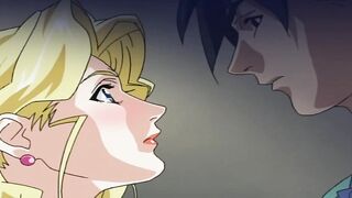 Goddess blonde into pantyhose loving sex with colleagues (Cartoon)