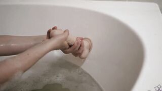 Juicy hot Anal Masturbates to Dirty Orgasm with Toy into the Wc