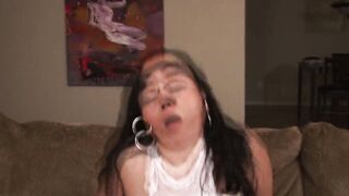 Young oriental chick fucks two dicks for the first time. She loved having a penis into