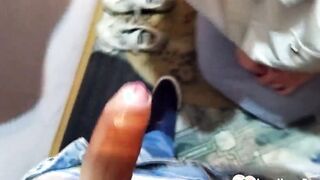 Nerdy red haired loves munching a hard shaft