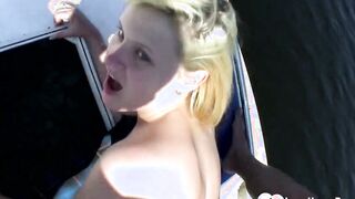 Blonde Cutie takes a pounding on my boat