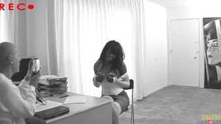 She wants to work with her favorite porn director and gets pounded inside his office