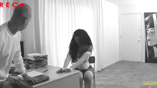 She wants to work with her favorite porn director and gets pounded inside his office