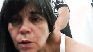 wifey shows how her booty is gaped for her cuckold hubby