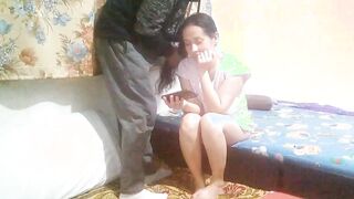 Surprising Step Sister watching Xvideos mindlessly incredible Head and Nail my cock.