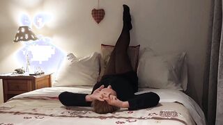 Selena's bed satisfaction partially dressed