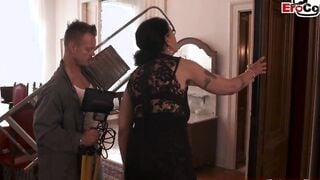 German Mature Mature Lady sexy Noemi nailed with her Grandson