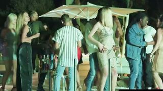BLACKEDRAW two Euro hotties compete for long african penis at a party