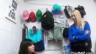Hispanic thief tag teamed by female and male officers