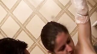 Michela from the province of Milan gets boned while washing