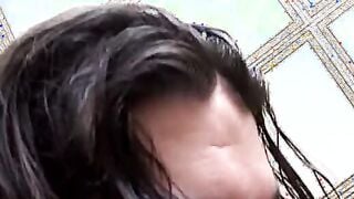 Michela from the province of Milan gets boned while washing