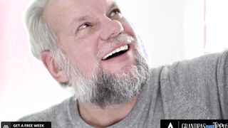 GrandpasFuckTeens - Stunning 18 Sasha Sparrow Makes Older Man Cum Inside Her Soak Mouth