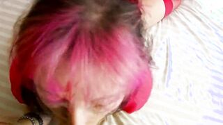 Punk beauty loves having fun games blowing dicks and getting jizz