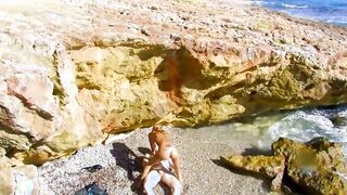 Beach sex is totally arousing especially when a voluptuous Goddess