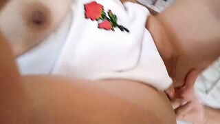 big live sex!! My stepbrother finds me masturbating on his sofa and he fucks me intensely