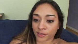 Estella Leone has interracial three-way and loves cum