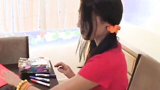 Young Yasmin gets naked off then masturbates