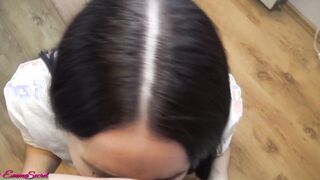 Jizzed into the morning! Emma Concealed fuck bare on the kitchen table!