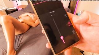 Christmas Sex Toy Test. Using the Lovense Lush three on Alexis Kay inside outdoor and into the bedroom before she gets nailed and a cumshot.