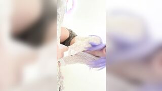 adorable barely legal Cutie inside animated outfit fucking her pink tight vagina with a toy
