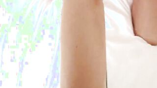 Luscious teenie uses her hands on a pecker
