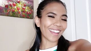 Huge Haired Asian Jada Kai Sucks her Man every Day during Quarantine