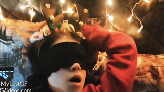 Xmas lesbo sex "Santa fucks a reindeer" - amateur MybestGF (ShortVer)