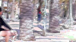 Milf hunter picks up a vulgar dark haired and bangs her booty inside the park