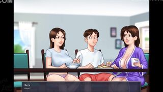 I impregnated my step sister while cougar cooked breakfast inside next room (Summertime Saga - Jenny)