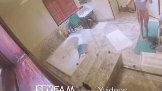 SpyFam Vehicle wash flirtation turns in pounded with step sister Ashly Anderson