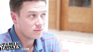 Innocent Eighteen Mandy Muse needs Anal Lesson from her Big StepBro