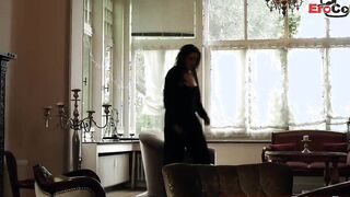 German natural hooters mom JOLIE NOIR with huge legs nylons