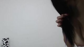 Huge tits solo masturbate whit toy inside front camera