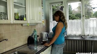 Hungry Jenny Slips A Huge Penis Pump After Tasting some KFC