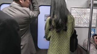 人妻痴漢電車～さわられた五十路母～　鶴川牧子