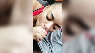 Mexican co-worker blowing cock red blowjob soak mouth