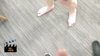 Outdoor Quarantine Shopping Deeply Banged! - Canadian Blonde Green Eyes Almost Gets Caught three Times!