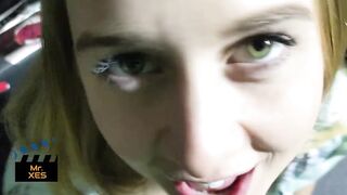 Outdoor Quarantine Shopping Deeply Banged! - Canadian Blonde Green Eyes Almost Gets Caught three Times!
